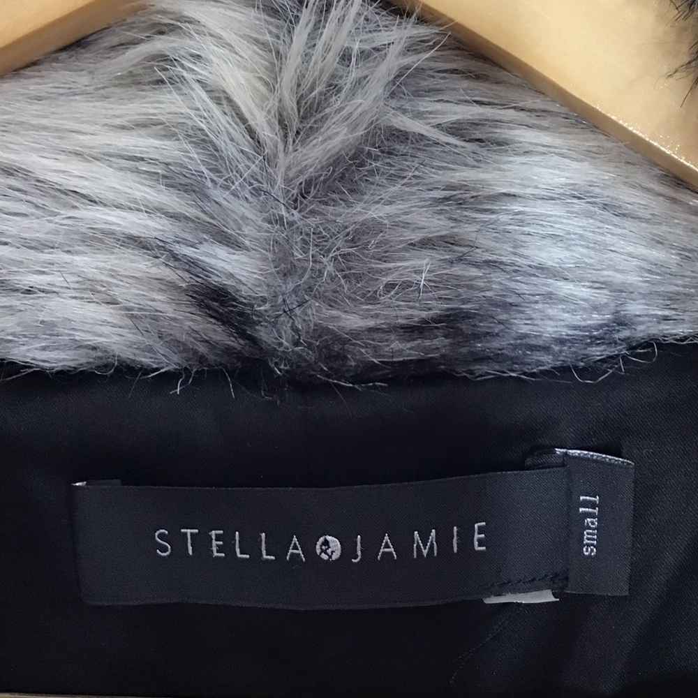 Stella & Jaime Chamonix Genuine Leather & Faux Fur Jacket Size Small - Picture 4 of 14